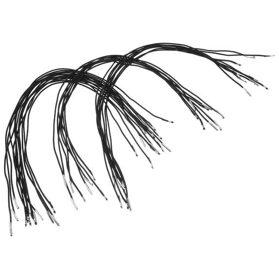 BESTYASH 30Pcs Black Elastic Rope for Masks and Hats Strong Polyester Elastic String with Barbed Fasteners