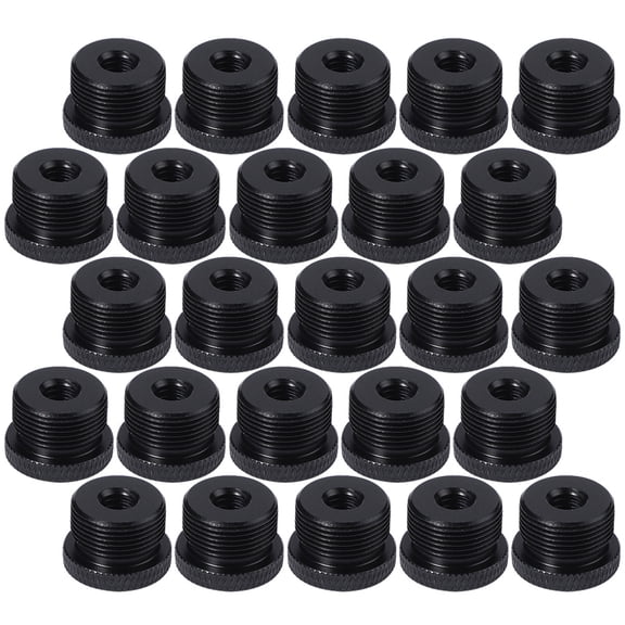 BESTYASH 30Pcs Black Mic Stand Thread Adapter Home Use Female 3 8 to Male 5 8 Connector