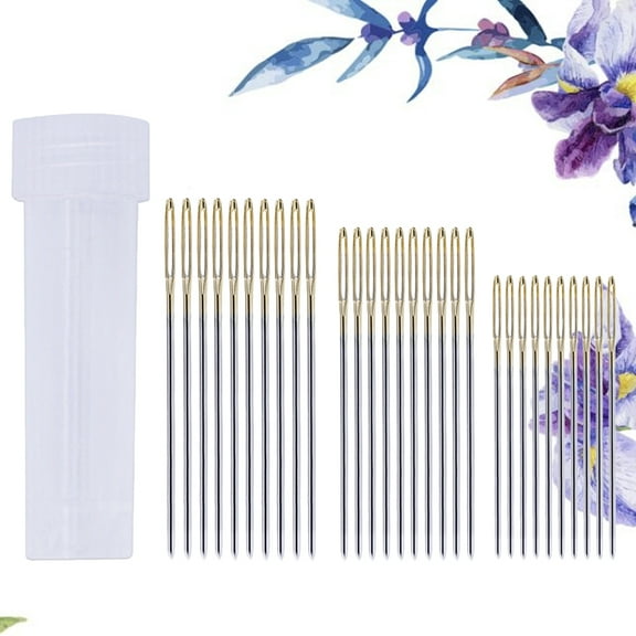 BESTYASH Needles for Sewing Carbon Steel 30Pcs Black Corrosion Resistance DIY