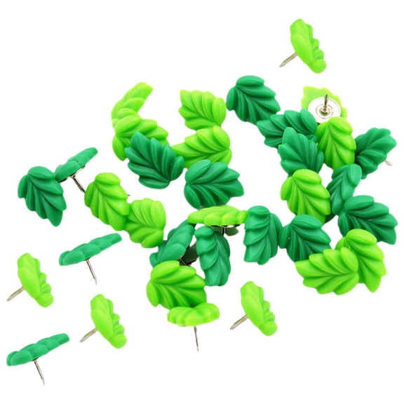 BESTYASH 30Pcs Compact Decorative Thumbtacks Leaf Shaped Push Pins for Art and Craft Projects