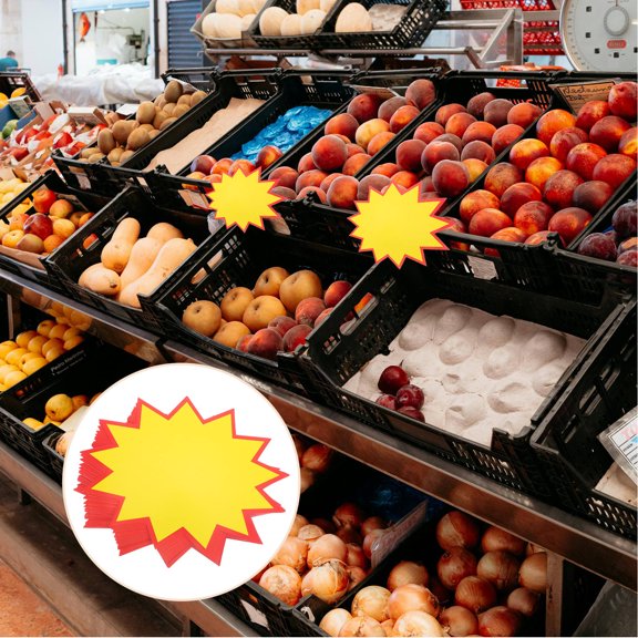 BESTYASH 30Pcs Explosion Sign Sticker Paper Set for Marking Decor and Organization Multi Color