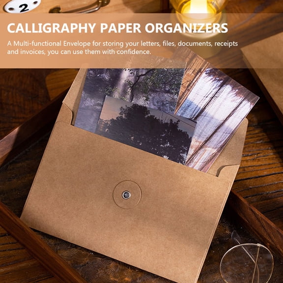 BESTYASH 30Pcs Multiuse Kraft Paper Envelopes with Winding Closure for Letter and Document Storage