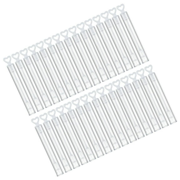 BESTYASH 30Pcs Refilled Bubble Wands Transparent Plastic for Bubble Making Events