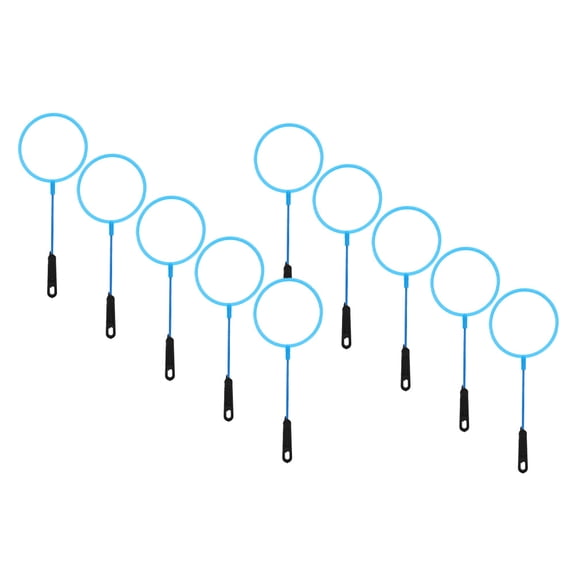 BESTYASH 30Pcs Small Fish Landing Net Sky Blue Plastic Round for Aquarium and Families