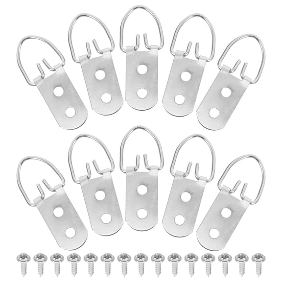 BESTYASH Heavy Duty Picture Frame Hangers Plated Silver D-Ring for Canvas Art Decor