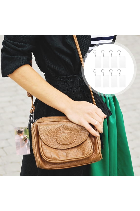 30pcs Clear Keychain Acrylic DIY Supplies for Craft Projects