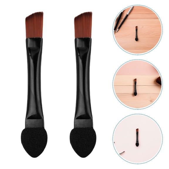 BESTYASH 30-Piece Dual Ended Angled Eyebrow and Eyeliner Brushes with Sponge Tip, Eye Makeup Applicator Tools for Brow Gel Powder