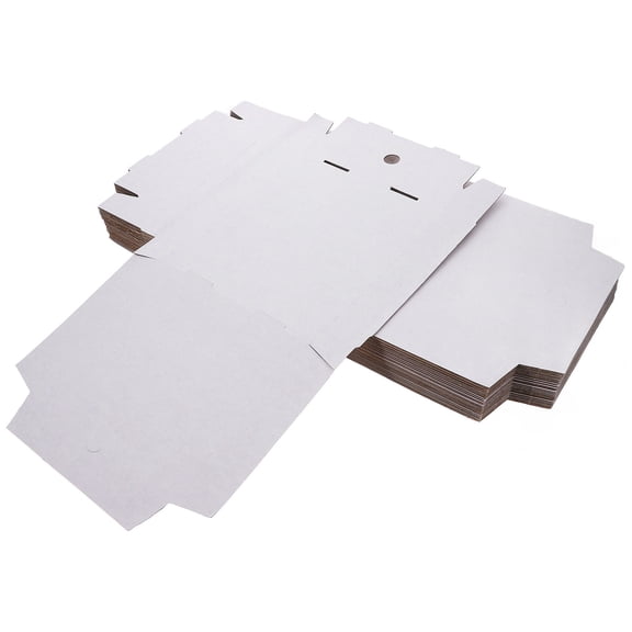 BESTYASH 30Pcs White Kraft Pizza Mailer Boxes Corrugated Cardboard Recyclable and Reusable Packaging
