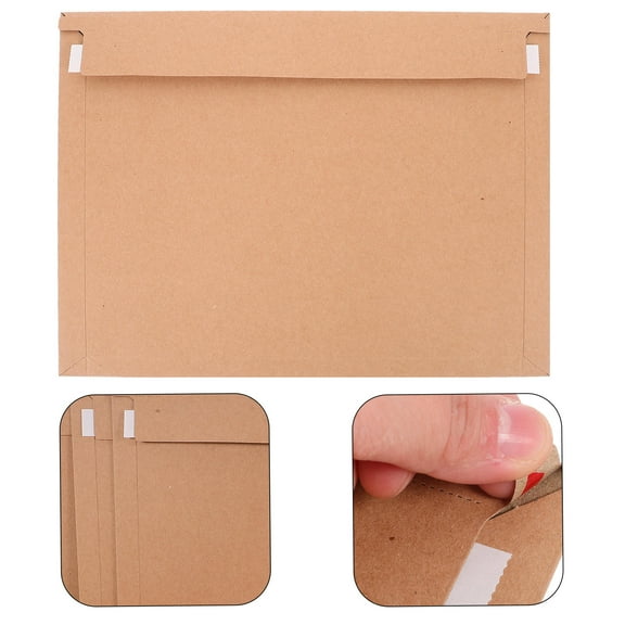 BESTYASH 30pcs Self-Sealing Mailing Envelope Khaki Paper Rigid Mailers for Baby Showers