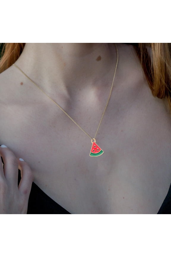 30pcs Watermelon Pendant Creative Design Alloy Enamel Jewelry for DIY Jewelry Making for Crafters