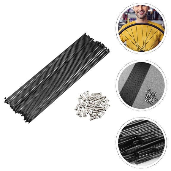 BESTYASH 32 Sets of Bike Spokes Professional Steel for Cyclists in Mountain Biking