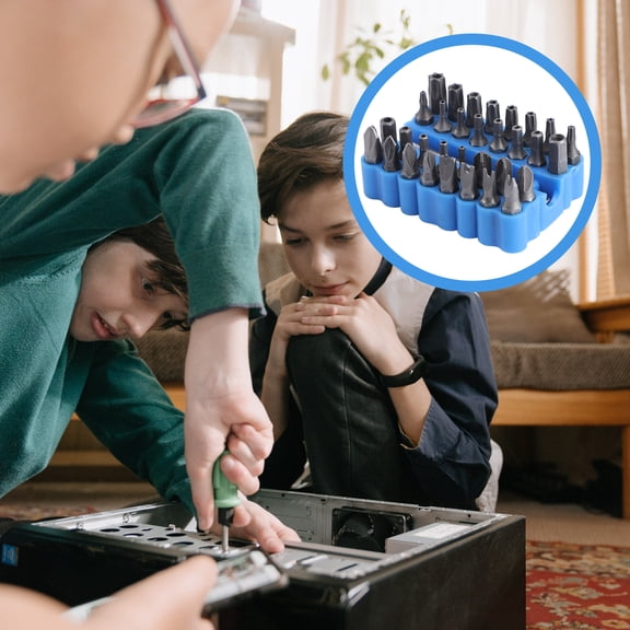 BESTYASH 33-Piece Screwdriver Bit Set with Magnetic Extension and Colorful Assorted Bits for Precision Repair