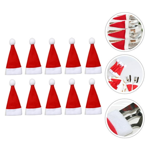 BESTYASH 36-Piece Red Christmas Fork Covers Set Holiday Tableware Decor for Festive Dinner Party