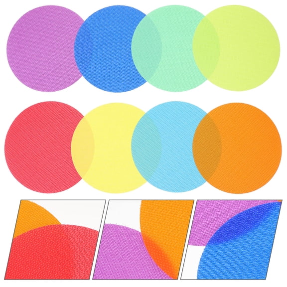 BESTYASH 36-Pack Multi-Color Classroom Floor Dots for Kids, Nylon Carpet Stickers for Learning, Activities, and Playtime Fun