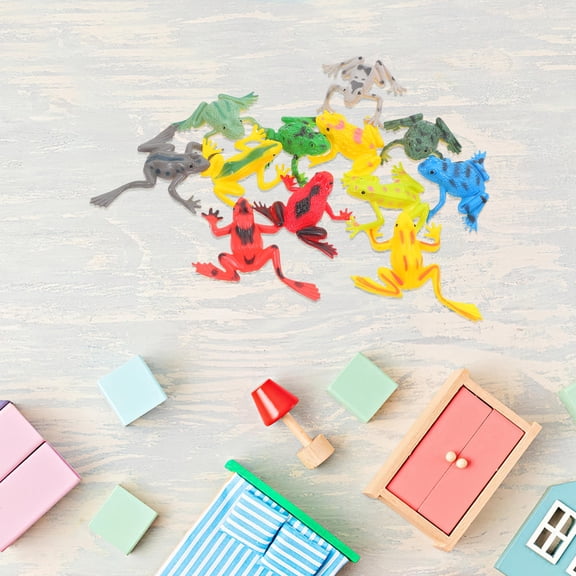 BESTYASH 36pcs Tiny Frog Figurine Jungle Theme Realistic Design For Kids Outdoor Fun