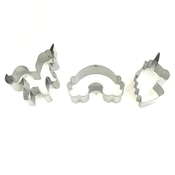 BESTYASH 3PCS Biscuit Baking Tools Stainless Steel Cookie Moulds for Thanksgiving Day and Fondant Use