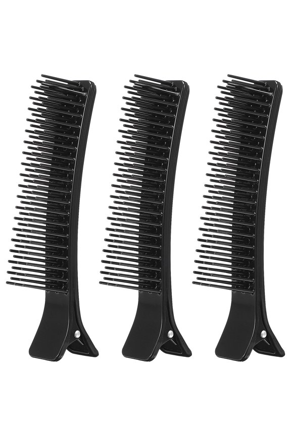 3PCS Duckbilled Hair Partition Clip Black for Hair Partitioning Women