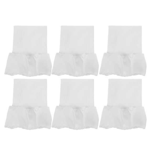 BESTYASH 3 Pairs White Tubular Stretch Knit Rib Cuffs for Coat Sleeve Replacement, and Comfortable Fit