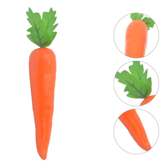 BESTYASH 3Pcs Artificial Foam Carrots Lifelike Orange Vegetable Display Props for Photography and Home Decoration