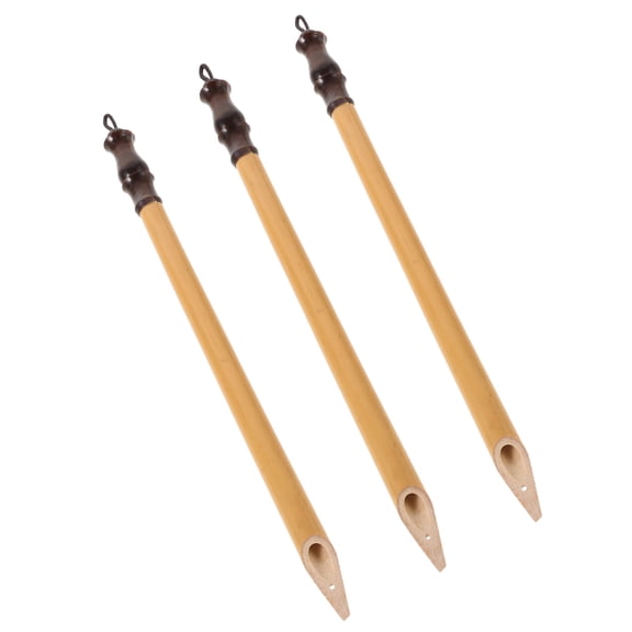 BESTYASH 3Pcs Bamboo Calligraphy Pen Set with Adjustable Slant Design for Artistic Office Use in Beige