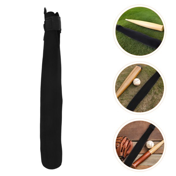 BESTYASH 3Pcs Portable Black Baseball Bat Sleeve Protector with Hook Durable Neoprene Cover for All Weather Use