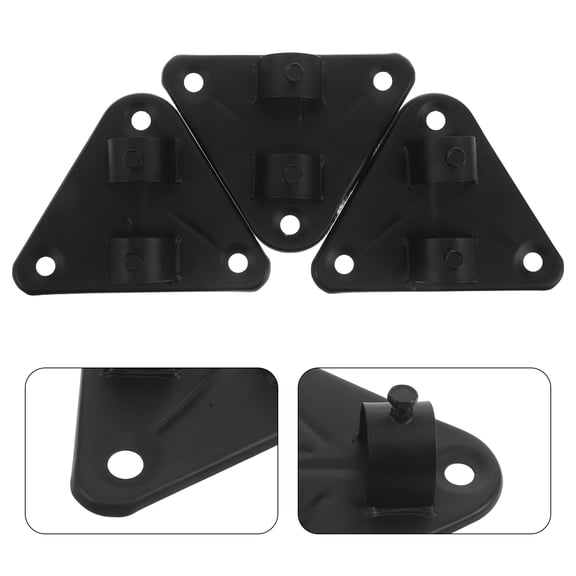 BESTYASH 3-Pack Black Industrial Wall Mount Fan Brackets Heavy Duty Support Rack for Home and Workshop Use