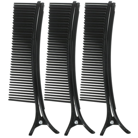 BESTYASH 3-Pack Black Salon Hair Clips for Root Lifting and Styling, No Heat Damage Hair Curlers Accessories