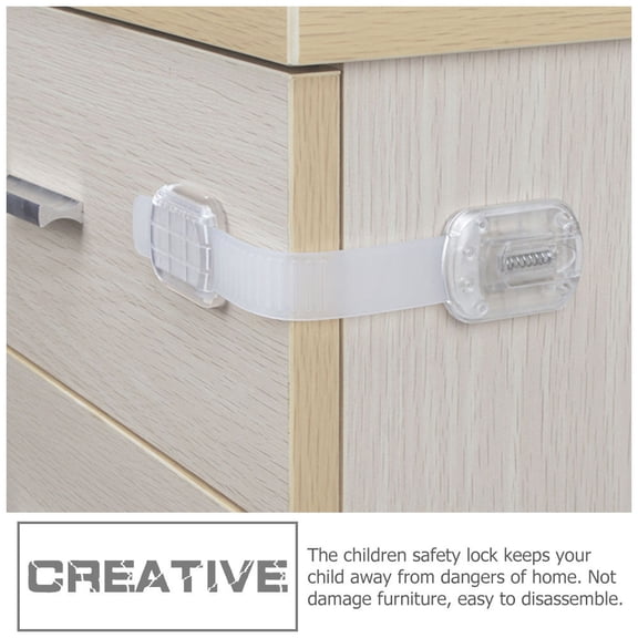 BESTYASH 3Pcs Cabinet Strap Locks ABS Furniture Safety Locks for Kids Safety