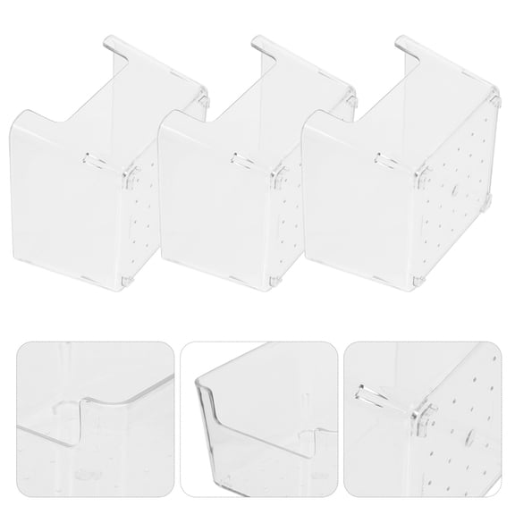 BESTYASH 3Pcs Clear Chinchilla Bathtubs Wear Resistant Multi Function Bath Containers for Home