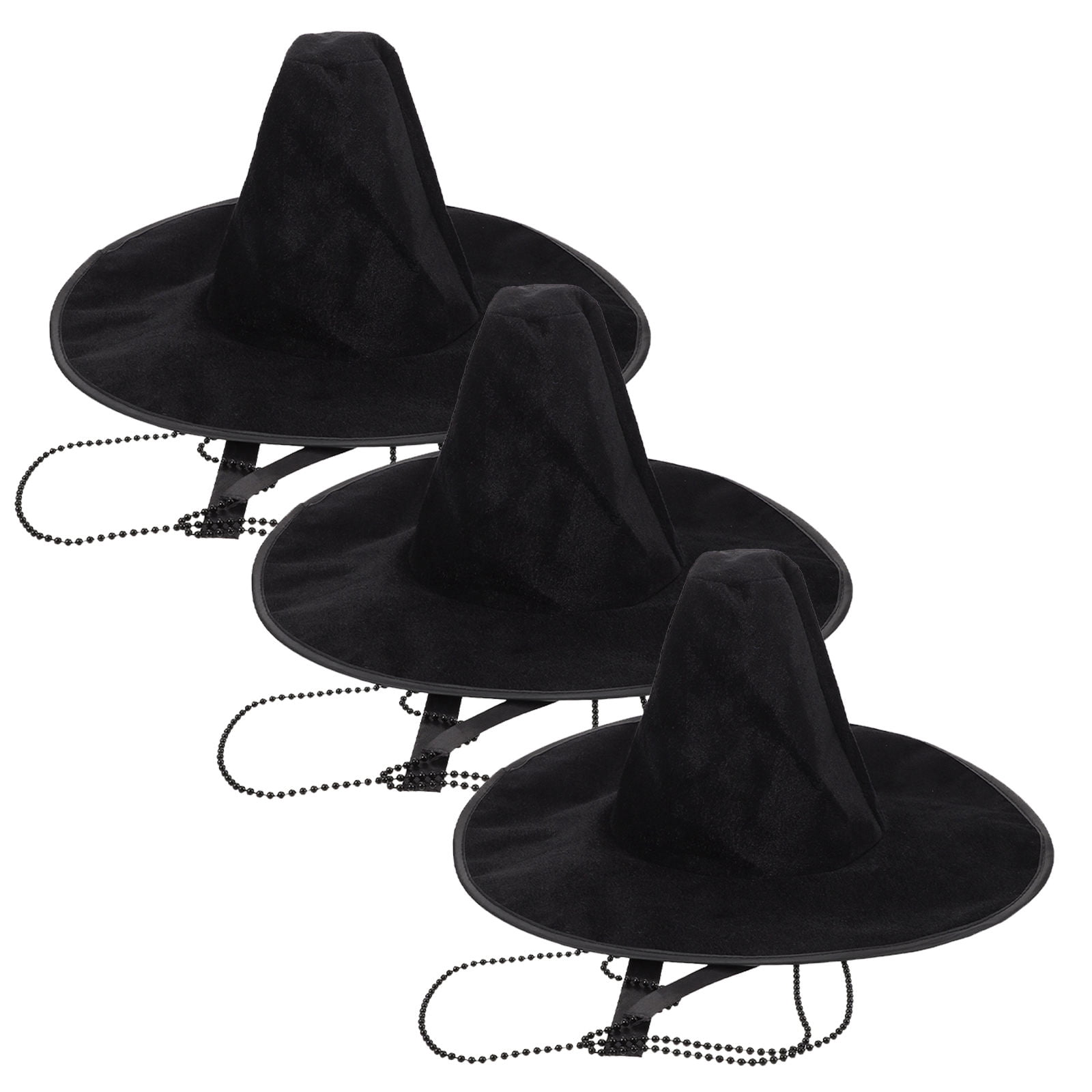 BESTYASH 3Pcs Costume Headwear in Black Velvet, Wide Brim, Authentic ...