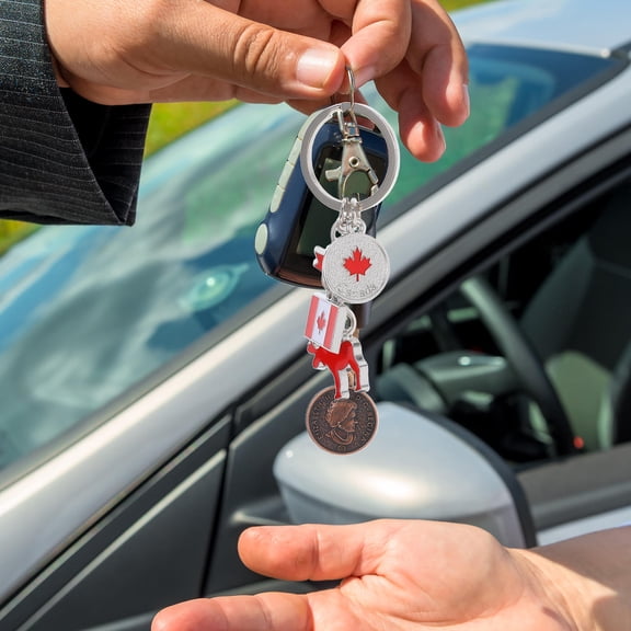 BESTYASH 3Pcs Creative National Flag Key Ring Sturdy Design Assorted Colors Perfect Gift for Family