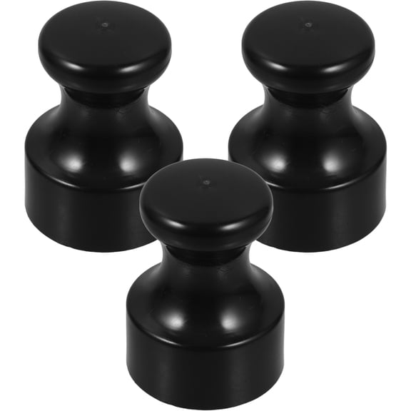 BESTYASH 3Pcs DIY Round Stamp Handles in Black for Letter Personalizing and Scrapbook Crafting