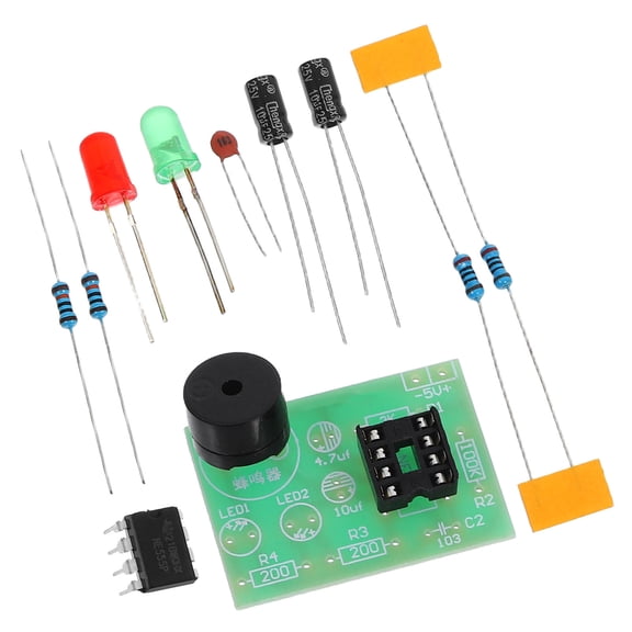 BESTYASH 3-Piece Electronic Training Kit with NE555 Timer Circuit and Dual LED for Electronics Practice
