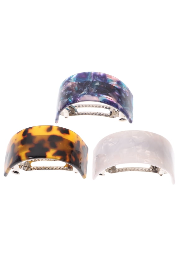 3Pcs Fashion Semicircle Hair Clips Spring Clips for Women at Bridal Occasions