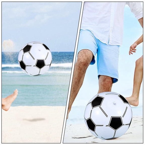 BESTYASH 3Pcs Floating Football Multi PVC Inflatable Balls Swimming Pool Beach for Fan Gear