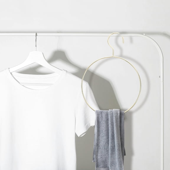 BESTYASH 3Pcs Multifunctional Golden Metal Clothes Hangers for Scarves Belts Hats