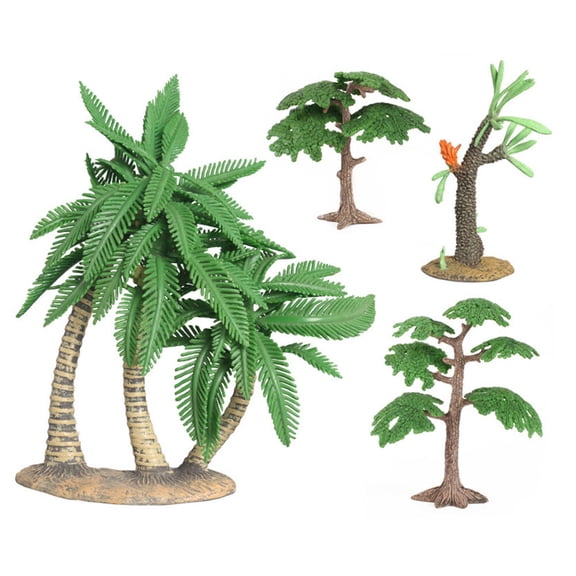 BESTYASH 3Pcs Green Plastic Simulation Tree Model for Garden and Home Decorations