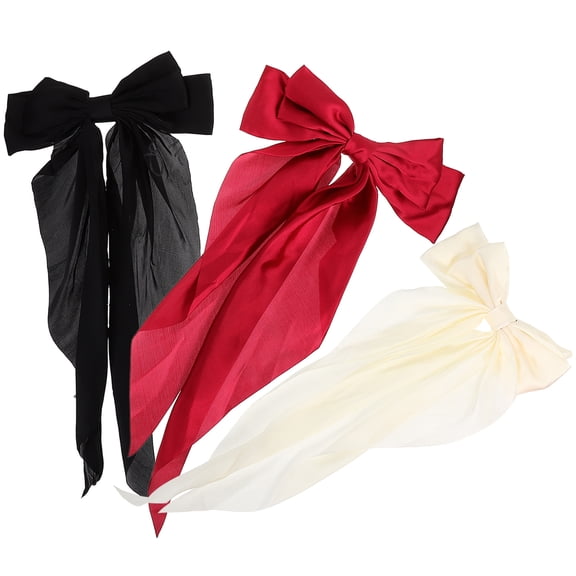 BESTYASH 3pcs Hair Bows with Long Tails Fashion Accessories for Women