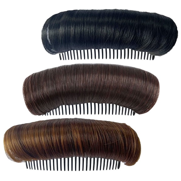 BESTYASH 3Pcs Hair Base Clips Volume Bump Pads Assorted Color Comfortable Hair Accessories