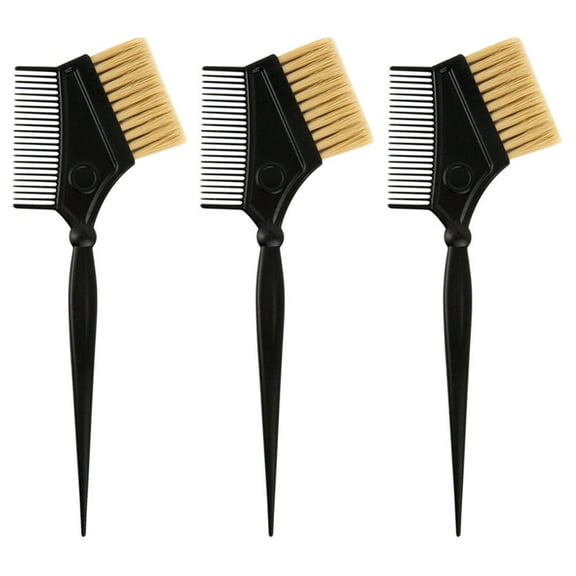 BESTYASH 3Pcs Hair Dyeing Comb Black Hair Tinting Tool with Comfortable Handle for Salon Use