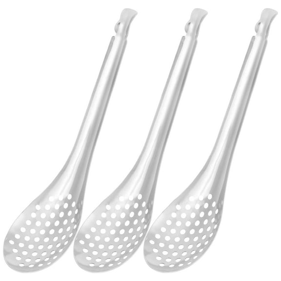 BESTYASH 3Pcs Kitchen Stainless Steel Caviar Spoons with Easy Grip and Dishwasher Safe