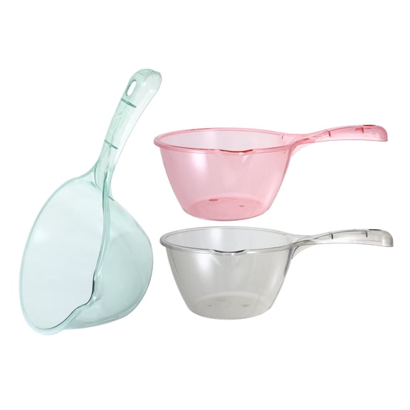 BESTYASH 3Pcs Kitchen Water Ladle Plastic Dip Dipper for Bathroom Shower Fruit Washing and Watering