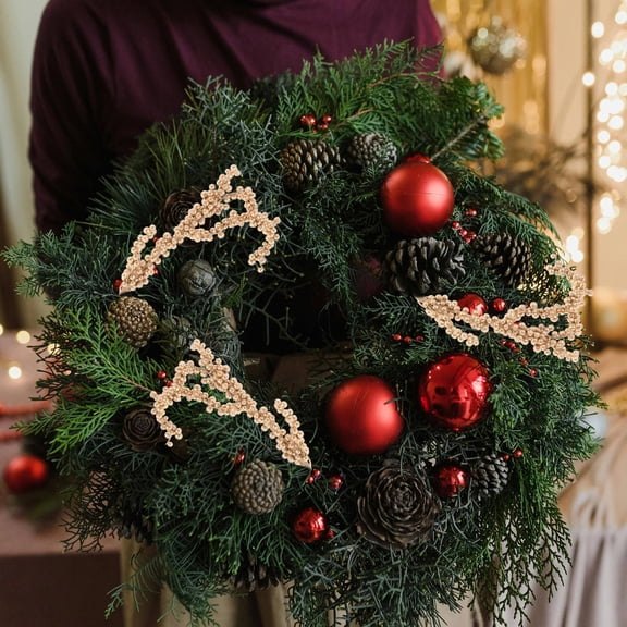 BESTYASH 3Pcs Life-Like Golden Berry Branches with Creative Design for Photography Props Decor