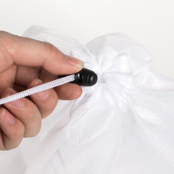 BESTYASH 3Pcs Mesh Laundry Bags Drawstring Laundry Net for Home Use Lightweight Foldable Storage