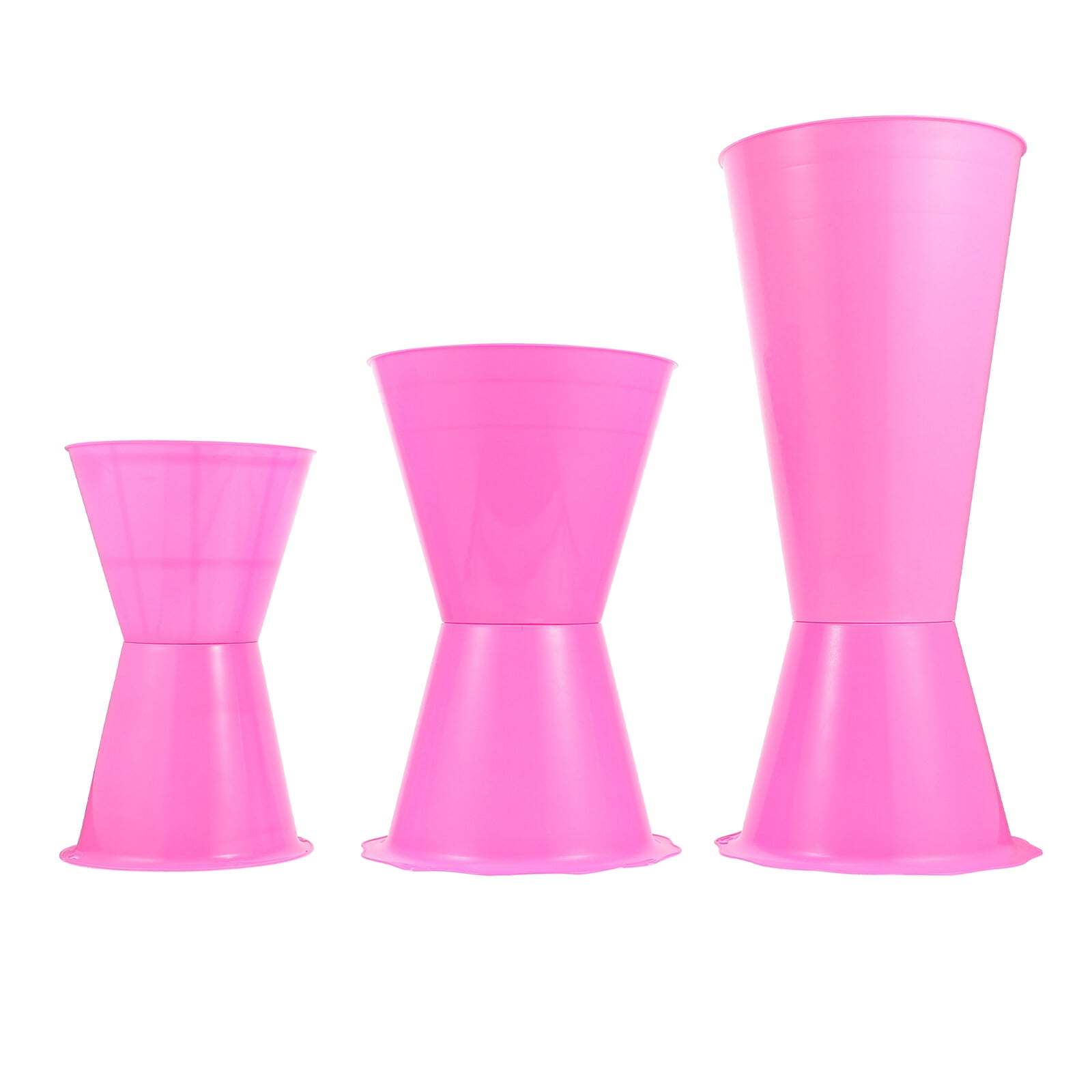 BESTYASH 3Pcs Pink Plastic Flower Packing for Wedding Gardening and Party Decorations