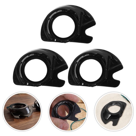 BESTYASH 3Pcs Plastic Bobbin Case Holder for Sewing Machine Spare Parts Compatible with Singer Black Color