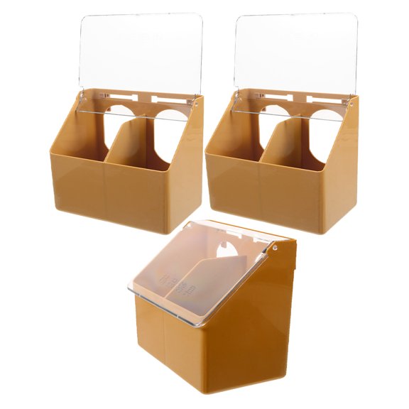 BESTYASH 3Pcs Hanging Plastic Cockatiel Bird Feeder Cage Accessories Wear Resistant