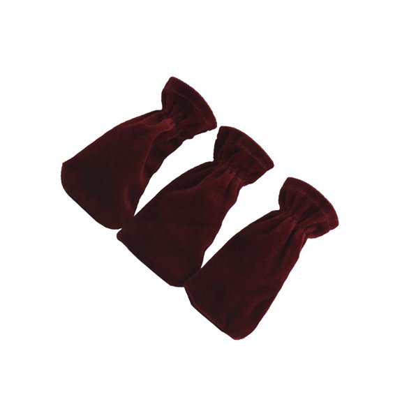 BESTYASH 3Pcs Red Piano Foot Covers Plush Fabric Pedal Protectors Soft and Elastic Band for Stability