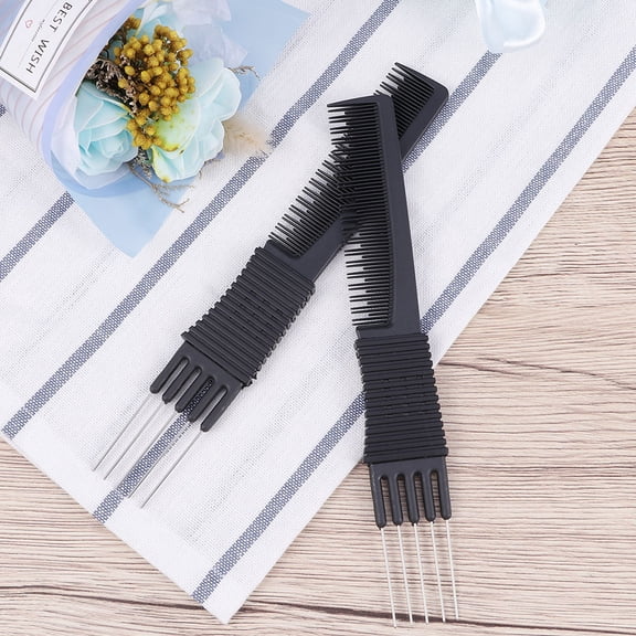 BESTYASH 3Pcs Salon Hair Comb Black Multi Tail Design Gentle on Wet Or Dry Hair