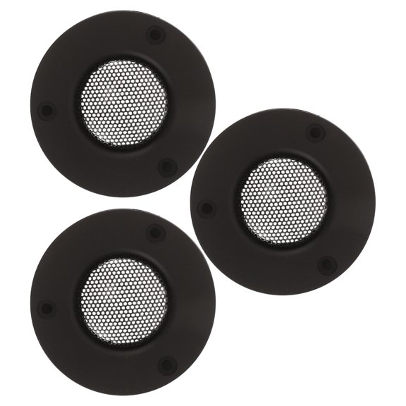 BESTYASH 3Pcs Speaker Grille Trim Ring 3 Inch Metal Mesh Cover Black Tweeter Decorative Ring
